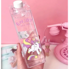 Glass Milk Carton Bottle - Enjoy Your Day Unicorn - cup