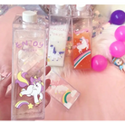 Kawaii Milk Carton Shaped Transparent Water Bottles - cup