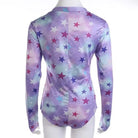 Kawaii Milky Purple Galaxy Long Sleeve Sleeper Bodysuit - onesie