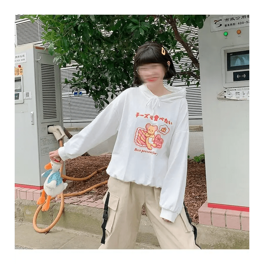 Kawaii Mouse Inspired Hoodie in Pastel Pink or White - Cosparty