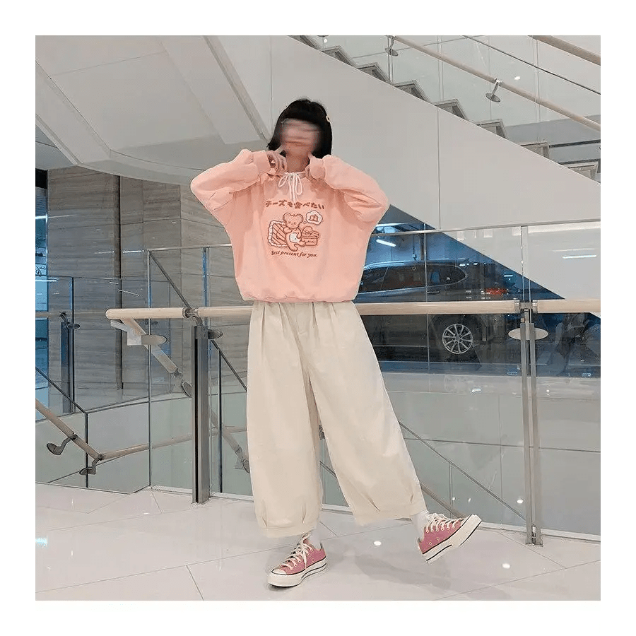 Kawaii Mouse Inspired Hoodie in Pastel Pink or White - Cosparty