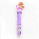 Kawaii Multi-Colored Pens in Playful Pastel Shades - Purple Mermaid - stationary