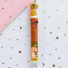 Kawaii Multi-Colored Pens in Playful Pastel Shades - Brown Dinosaur - stationary