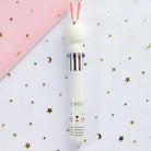 Kawaii Multi-Colored Pens in Playful Pastel Shades - White Bunny - stationary