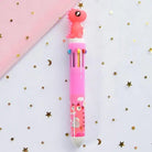 Kawaii Multi-Colored Pens in Playful Pastel Shades - Red Dinosaur - stationary