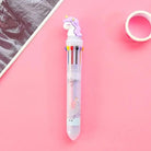 Kawaii Multi-Colored Pens in Playful Pastel Shades - Lavender Unicorn - stationary