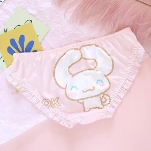 Kawaii My Melody and Cinnamoroll Panties with Sweet Details - Cosparty