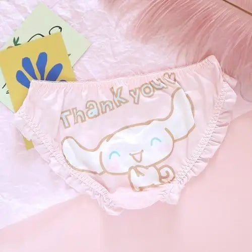 Well Thank You Kawaii Panties - Pink Thanks! / L - cinnamoroll, fairy kei, fairykei, littlespace, melody