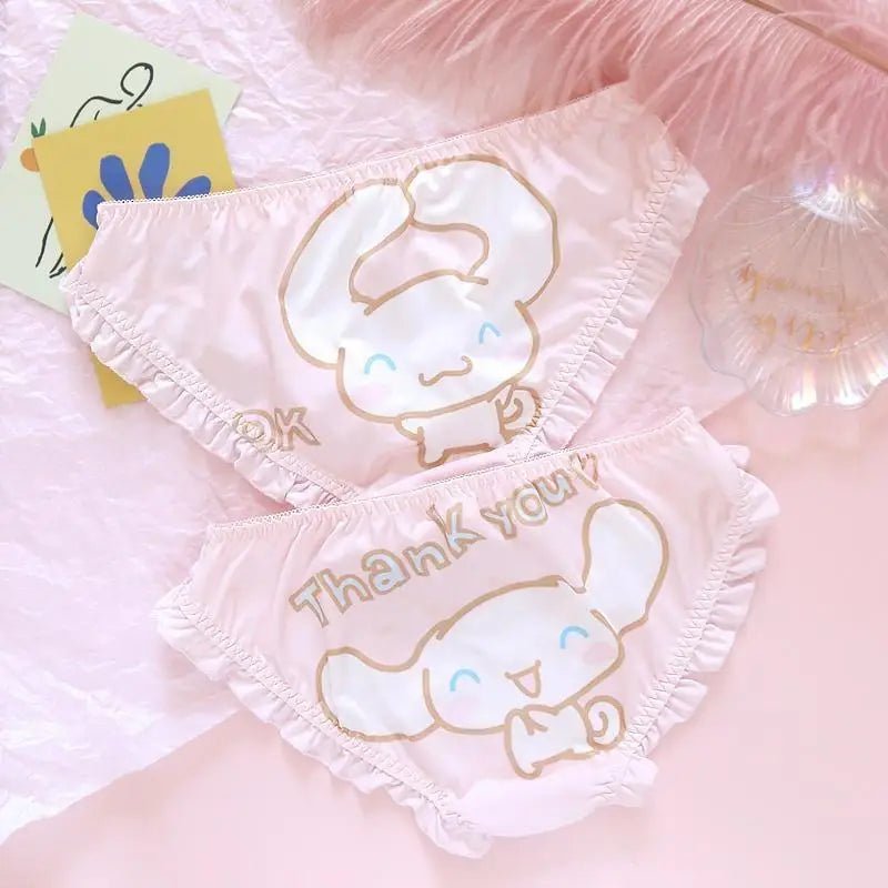 Kawaii My Melody and Cinnamoroll Panties with Sweet Details - Cosparty