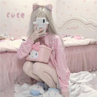 Kawaii My Melody Pink Hoodie with Bow and Cozy Long Sleeves - sweater