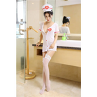 Kawaii Nurse Costume with Hat Stockings and Red Cross Graphics - costume