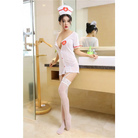 Kawaii Nurse Costume with Hat Stockings and Red Cross Graphics - costume