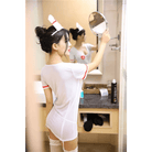 Kawaii Nurse Costume with Hat, Stockings and Red Cross Graphics - Cosparty