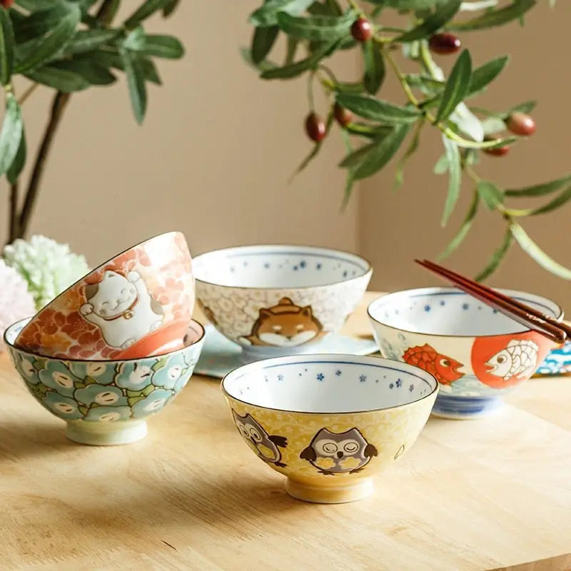 Kawaii Oriental Noodle Bowls for Delightful Mealtime Charm - bowl