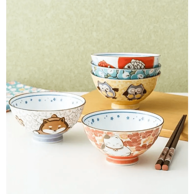 Kawaii Oriental Noodle Bowls for Delightful Mealtime Charm - Cosparty