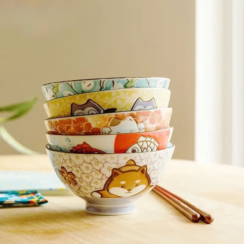 Kawaii Oriental Noodle Bowls for Delightful Mealtime Charm - Cosparty