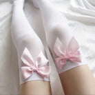 Kawaii Over - the - Knee Stockings with Ribbon Embellishments for a Perfect Fit - Cosparty