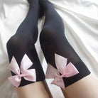 Kawaii Over - the - Knee Stockings with Ribbon Embellishments for a Perfect Fit - Cosparty