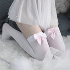Kawaii Over - the - Knee Stockings with Ribbon Embellishments for a Perfect Fit - Cosparty