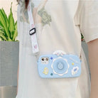 Kawaii Pastel Blue Cinnamoroll Camera Phone Case with Stand - Cosparty