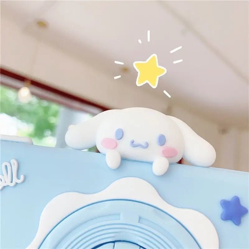 Kawaii Pastel Blue Cinnamoroll Camera Phone Case with Stand - Cosparty