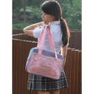 Kawaii Pastel Duffle Bag with Transparent Hearts - Cosparty