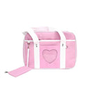 Kawaii Pastel Duffle Bag with Transparent Hearts - Cosparty