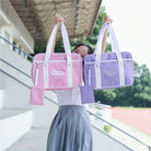 Kawaii Pastel Duffle Bag with Transparent Hearts - bags