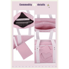 Kawaii Pastel Duffle Bag with Transparent Hearts - Cosparty