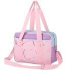 Kawaii Pastel Duffle Bag with Transparent Hearts - bags