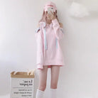 Kawaii Pastel Pink Off-the-Shoulder Hoodie from Dollish Fox New Condition - hoodie