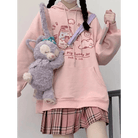 Kawaii Pastel Pink Pig Candy Jar Hoodie for Cozy Sweet Style - Cosparty