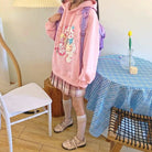 Kawaii Pastel Teddy Bear Hoodie in Pink or Blue - Cosparty