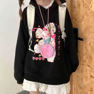 Candycore Bear Hoodie - Black / XXL - bears, cake, candy, fairy kei, fairykei