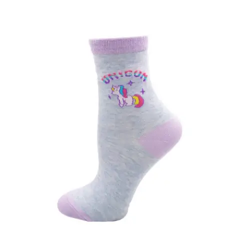 Purple Grey Unicorn Pastel Socks Kawaii Fairy Kei Cute Fashion