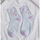 Kawaii Pastel Unicorn Socks in Pink White or Grey - socks