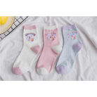 Kawaii Pastel Unicorn Socks in Pink White or Grey - socks