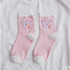 Kawaii Pastel Unicorn Socks in Pink White or Grey - socks