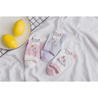 Kawaii Pastel Unicorn Socks in Pink, White, or Grey - Cosparty