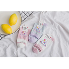 Kawaii Pastel Unicorn Socks in Pink White or Grey - socks