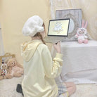 Kawaii Pastel Yellow Baby Sheep Hoodie with Angel Wings - Cosparty