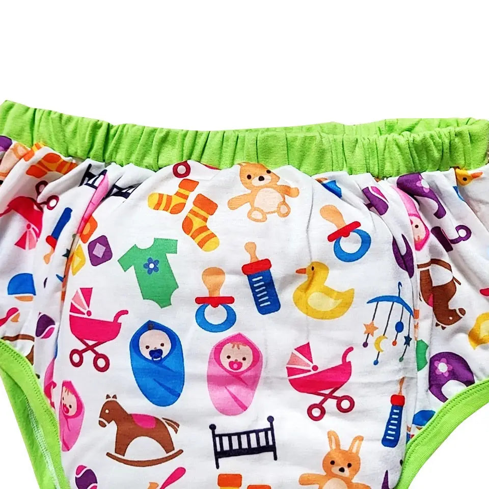 Kawaii Pattern Adult Baby Training Pants in New Condition - diaper