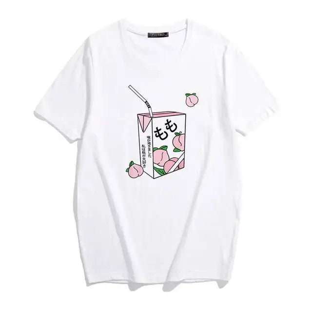 Kawaii Peach Milk Tee for Pink Princesses - Cosparty