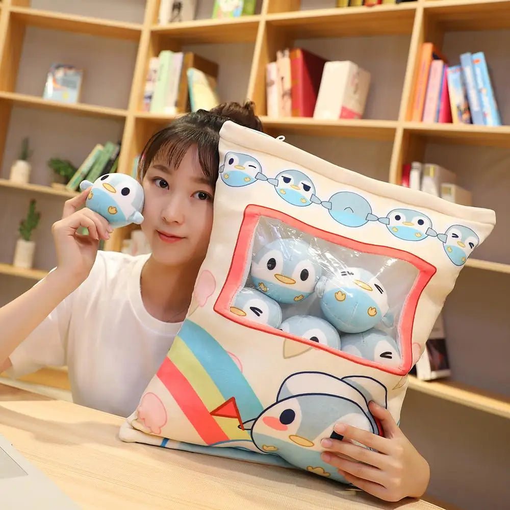 Kawaii Penguin and Bunny Plushies Bag for Cosparty - Cosparty