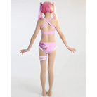 Kawaii Pink Bikini Set with Ruffled Shark Design for Summer Fun - lingerie