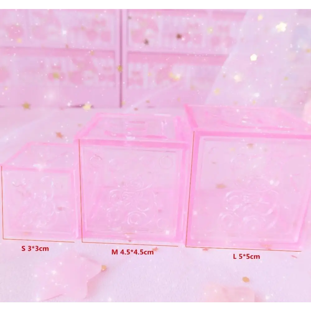 Kawaii Pink Block Storage Building Blocks 3x3cm Available - storage