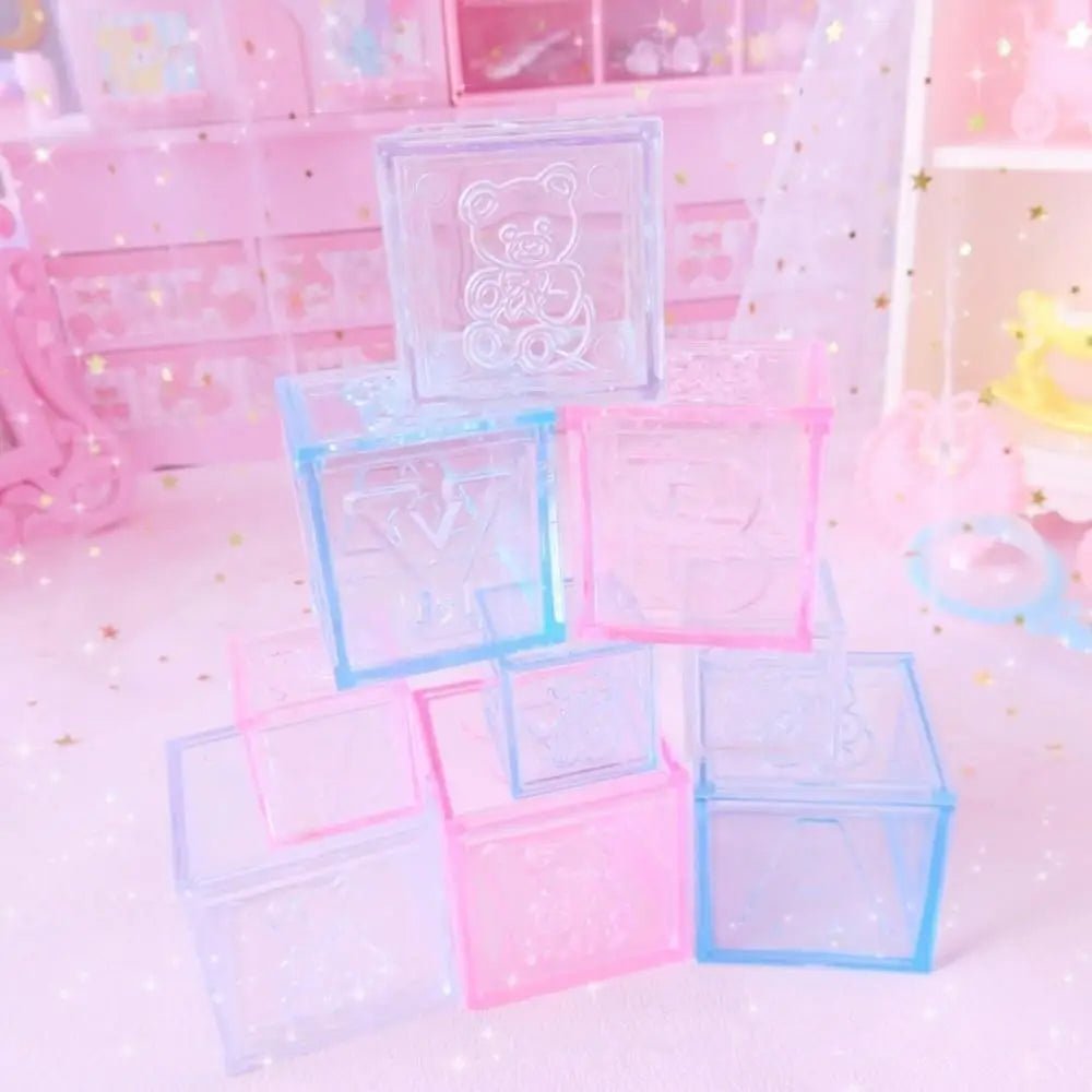 Kawaii Pink Block Storage Building Blocks 3x3cm Available - Cosparty