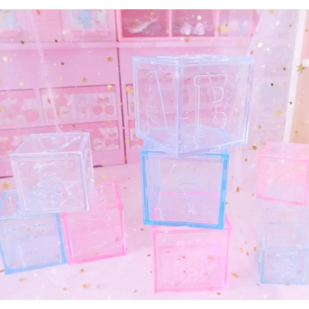 Kawaii Pink Block Storage Building Blocks 3x3cm Available - storage