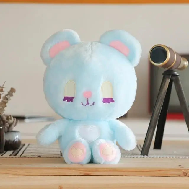 Kawaii Pink Bunny and Blue Bear Plush Available Now Org In Stock - stuffed animal