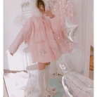 Kawaii Pink Bunny Windbreaker Winter Jacket - Cosparty